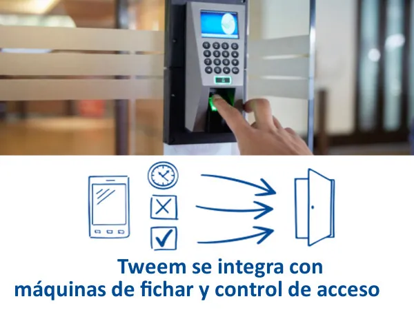 tweem  se integra maquinas control acceso